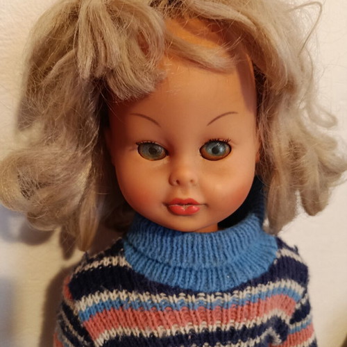 Vintage Cabar Cicciobello doll 70's, used, 45 cm plastic