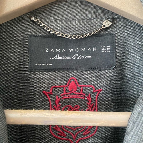 Zara limited edition 100% wool jacket like new, gray, size 40