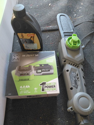 Lux Pole Saw new with 4Ah battery and 1L oil