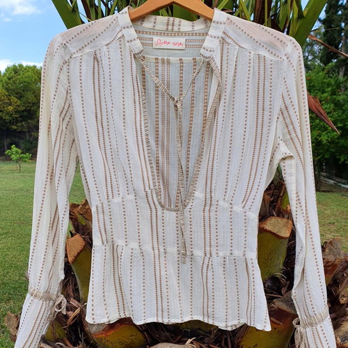 Stella Nova blouse used, 100% cotton, white, size S