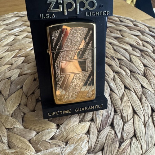 Zippo Slim Venetian Brass lighter vintage, like new