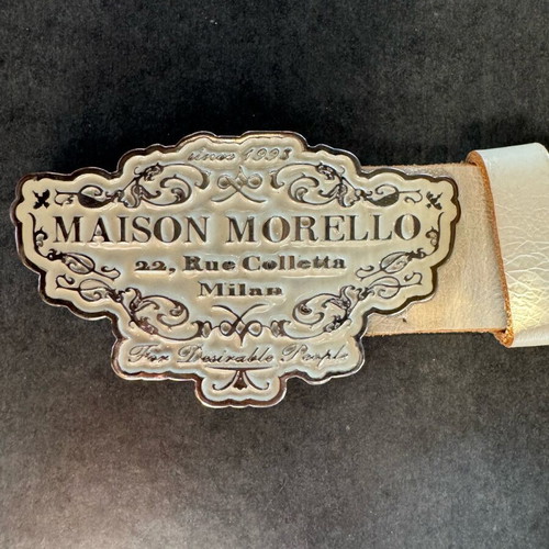 Frankie Morello leather belt like new, beige, size 85