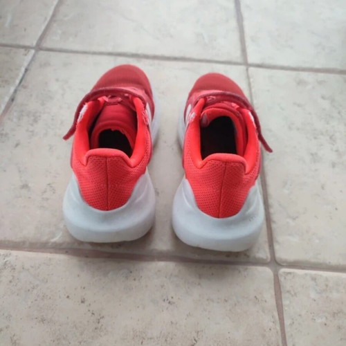 Adidas Tensaur Run 3.0 EL C kids' athletic shoes size 35 red and white