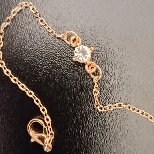 Steel bracelet new gold-colored with adjustable clasp