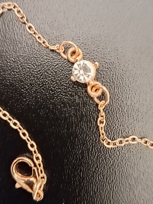 Steel bracelet new gold-colored with adjustable clasp