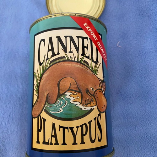Plush Platypus Toy new in gift tin from Australia