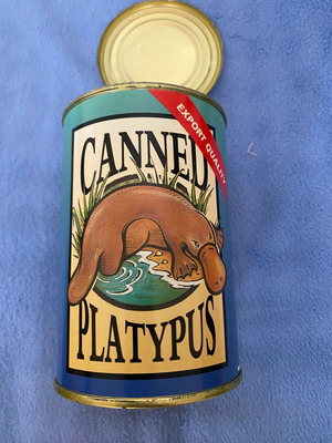 Plush Platypus Toy new in gift tin from Australia