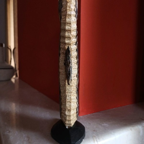 Wooden decorative seahorse new, handmade with batik fabric