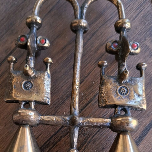 Double brass bell used vintage likely work by Muharos Lajos