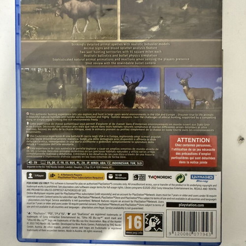 The Way Of The Hunter PS5 game like new