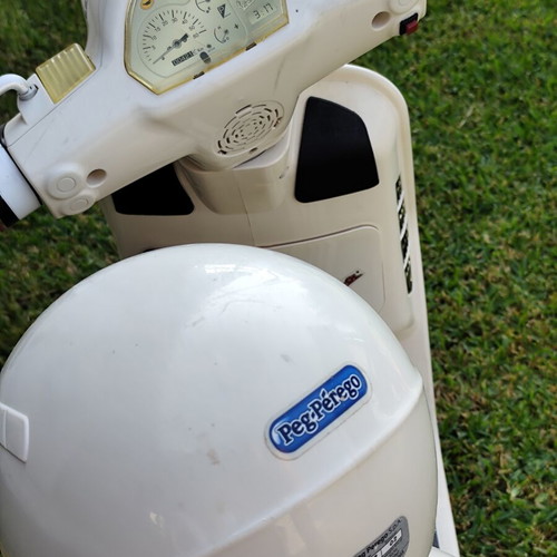 Peg Perego authentic children's Vespa electric ride-on, cream