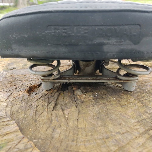 Vintage bicycle saddle used with springs