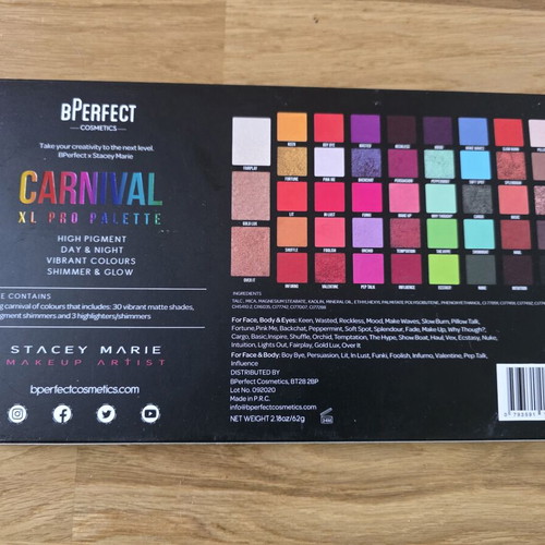 Carnival XL Pro Palette της bPerfect καινούργια με 40 αποχρώσεις σκιών