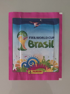 Panini Fifa World Cup 2014 Brazil sticker pack, pink