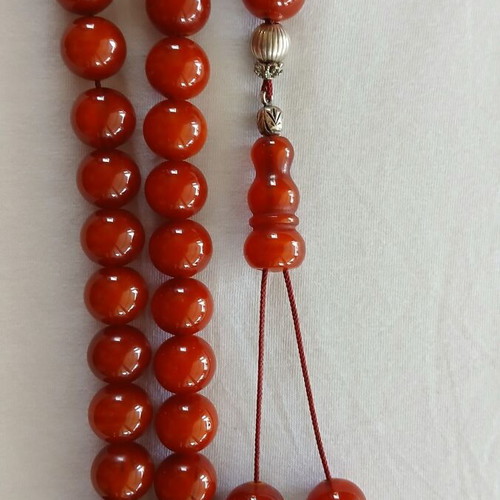 Masticha Bakelite Worry Beads with Silver Elements like new