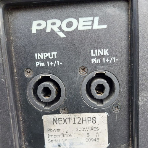 Proel Next 12HP8 floor speakers like new