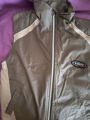 Waterproof sleeveless vest without hood used for boy 6 years beige