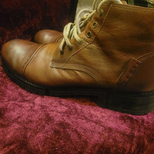 Fcompany Retro Brown Leather Ankle Boots Size 44 Like New