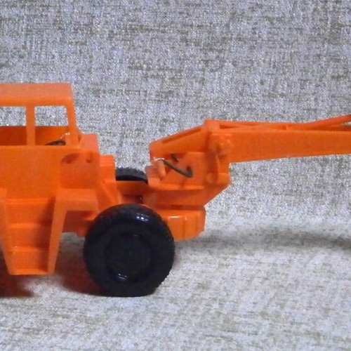 Plastic vintage excavator new rare functional toy