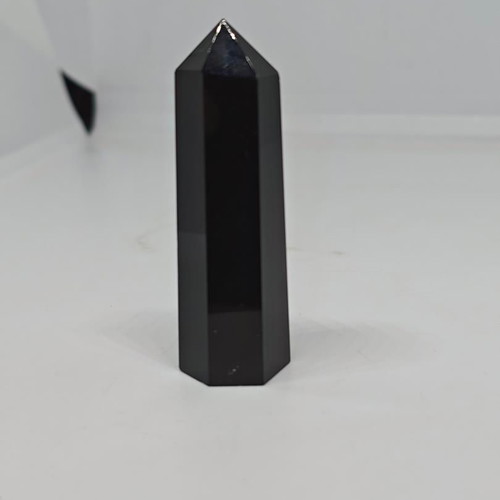 Obsidian decorative obelisk like new, natural black crystal