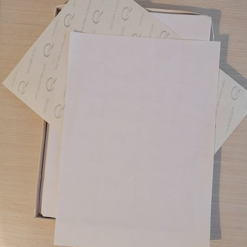 Multi-purpose labels used, 2600 pieces for inkjet laser and copier