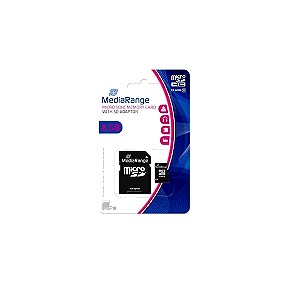 2 τεμάχια Κάρτα μνήμης Mediarange SD Micro sdhc with Adapter 8GB