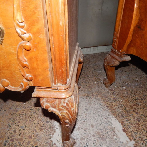 Vintage nightstand used with wear