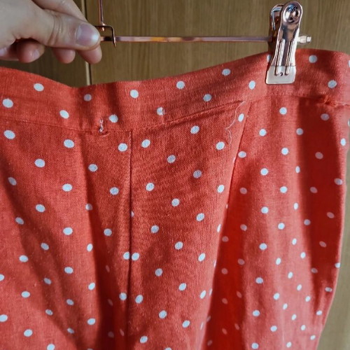 Stradivarius culotte summer used, M/L, coral polka dot