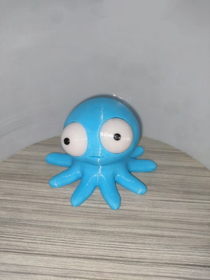 Octopus 3D printed with moving eyes, new