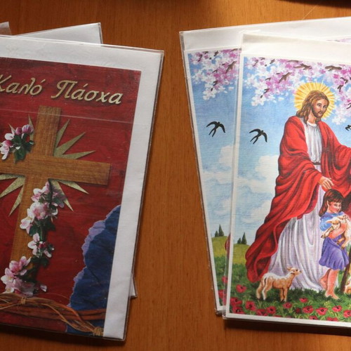 Easter greeting cards with Christ new, pack of 27 pieces