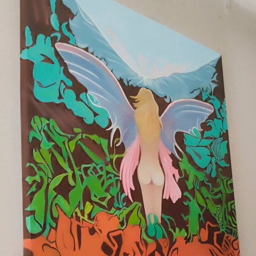Eloy Colours painting with acrylic on 60x60 canvas