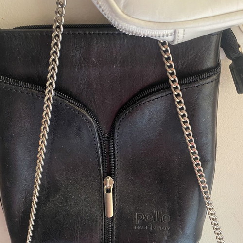 Shoulder bags set of 5, leather and suede