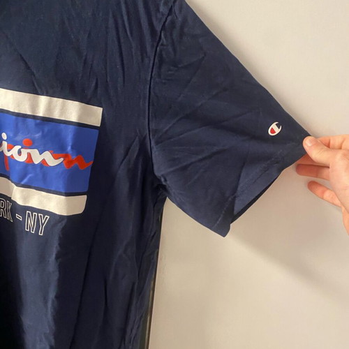 Champion Blue T-Shirt Size L Like New