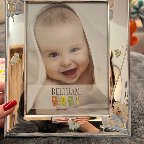 Silver Beltrami baby photo frame new