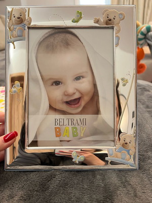 Silver Beltrami baby photo frame new