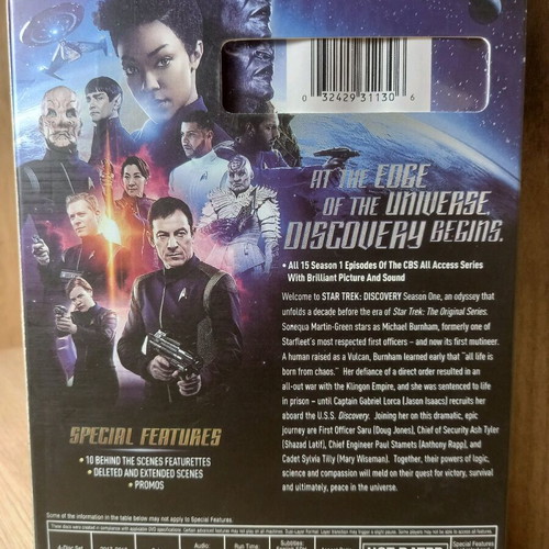 Star Trek Discovery Season 1 DVD like new, Region1, English subtitles