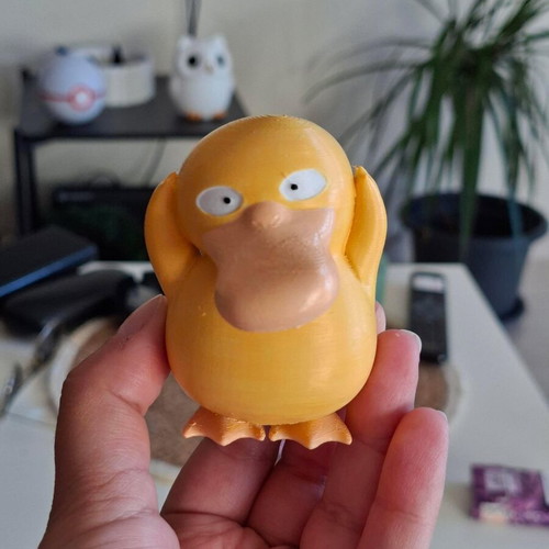 Psyduck Pokemon handmade 3D printed figure painted with acrylics, like new