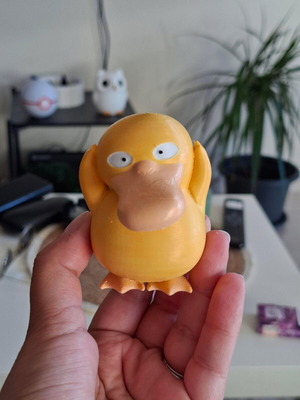 Psyduck Pokemon handmade 3D printed figure painted with acrylics, like new