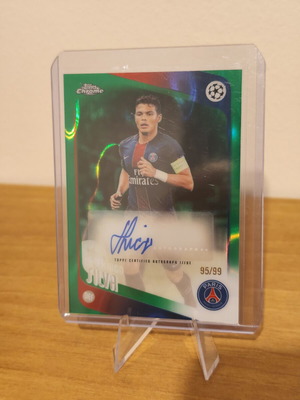 Topps Chrome Thiago Silva PSG Paris Saint Germain Auto Autograph Green Refractor Numbered 95/99 Brazil Legend like new
