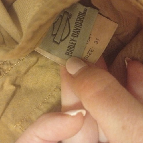 Harley Davidson pants like new, beige and brown, size M