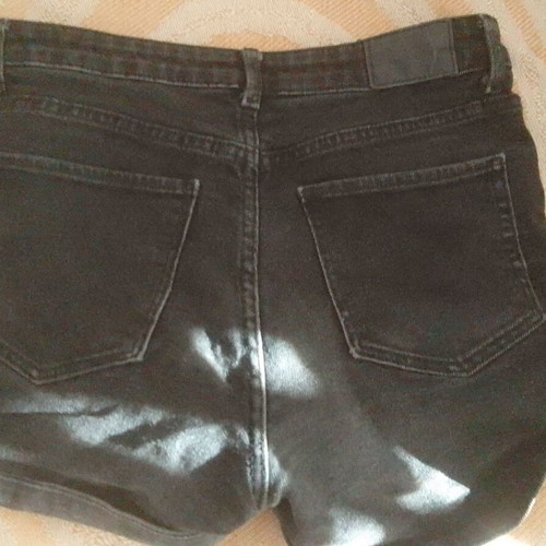 Bershka black women's denim shorts size 38 like new