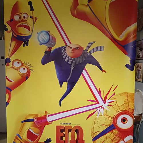 Banner Despicable Me 4 like new, tarpaulin 150x200cm
