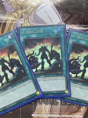 Yu-Gi-Oh! A Hero Lives 3x καινούργιες κάρτες ξόρκια