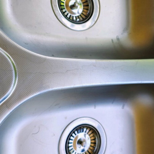 Νεροχύτης κουζίνας διπλός inox μεταχειρισμένος, 80x50cm