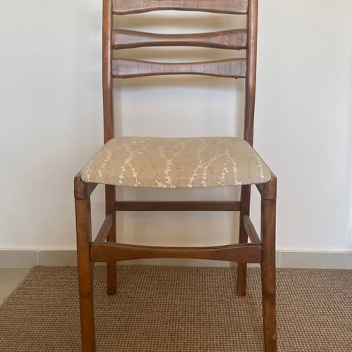 Vintage dining chairs set of 4 used, solid beech and oak wood