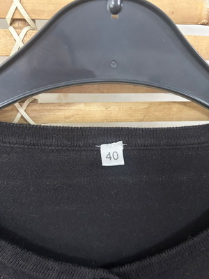 Black button-up cardigan, size 40