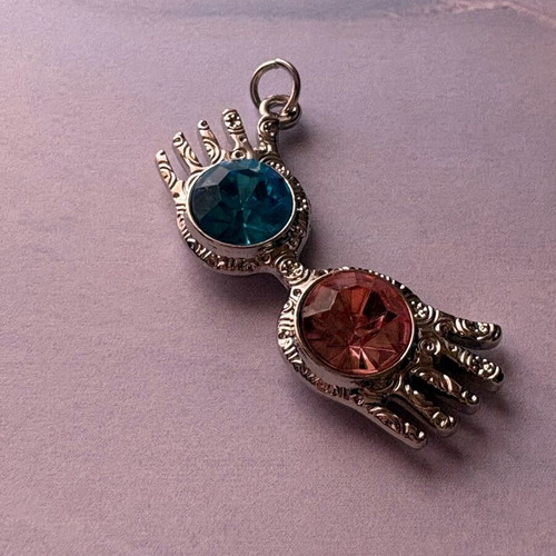 Luna Lovegood Necklace Harry Potter new, colorful silver