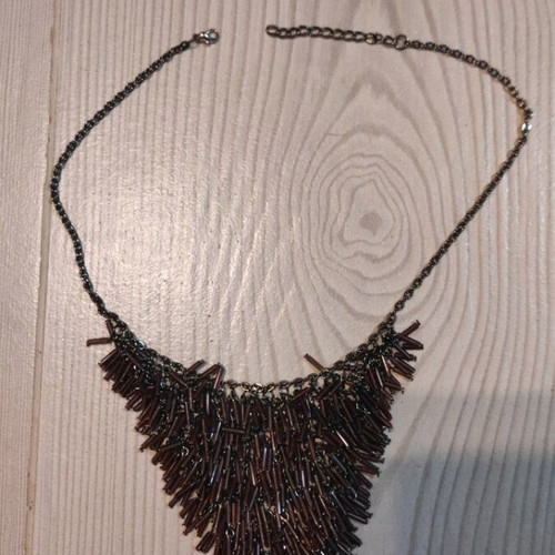 Dark brown necklace