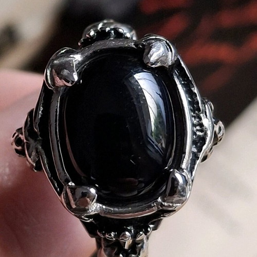 Gothic ring 2cm Et Nox hard and heavy like new, men's