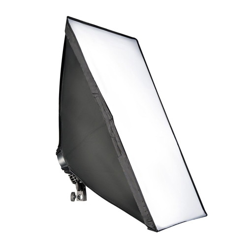 Studio light set with softbox, tripods, carrying bag, like new